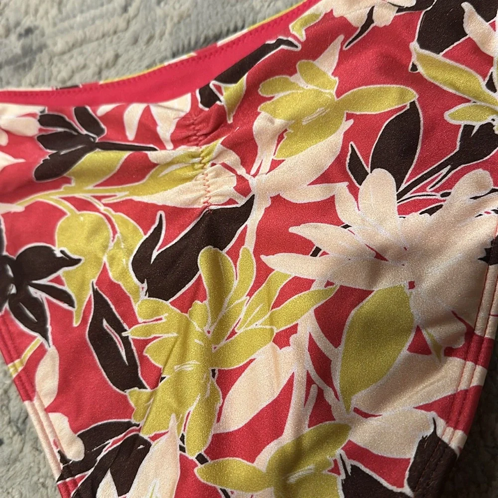 Floral Underwire Bikini Set in Pink and Yellow